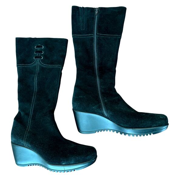 La CANADIENNE Shoes - La Canadienne Galaxy Waterproof Suede Boot Black 22438 size 9.5